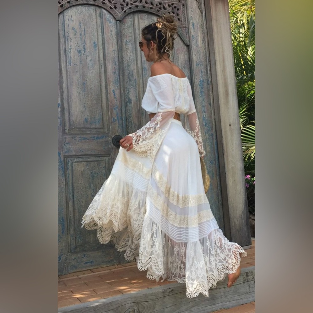 Rare Spell Peasant Gypsy Lace Skirt